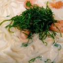 明太子とキノコの豆乳うどん